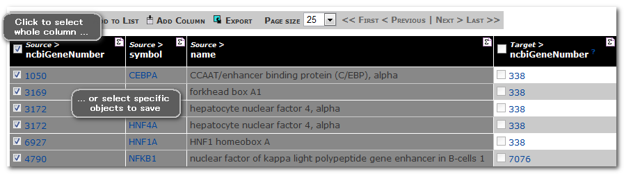 [Save column in a list]